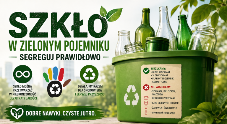 Szkło w zielonym pojemniku. Segreguj prawidłowo